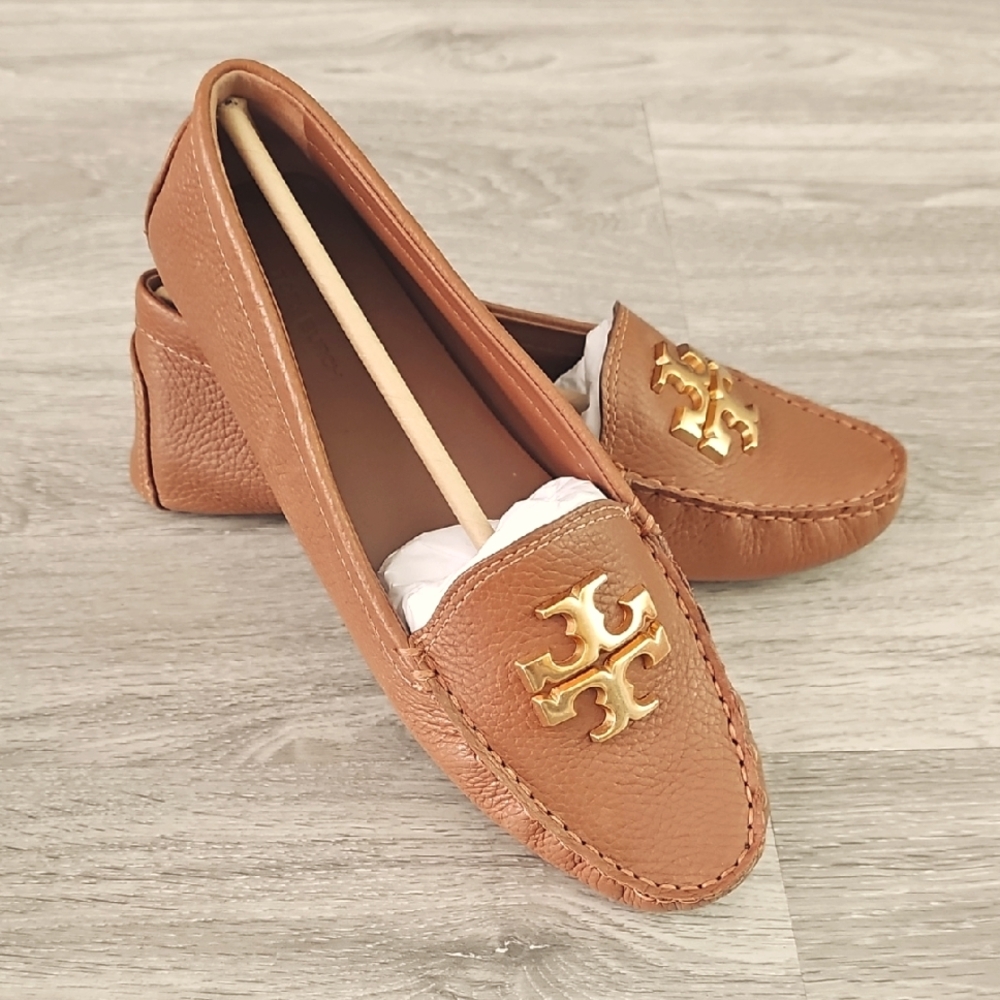 Tory Burch NWT Moccasins with Gold Hardware